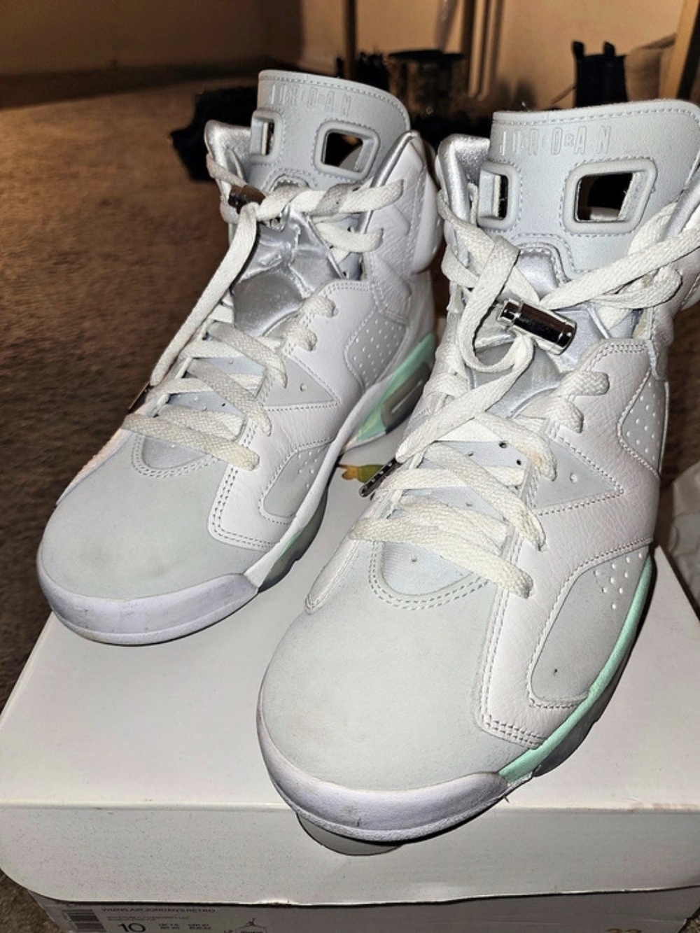 Jordan 6 Retro White & Green US 23